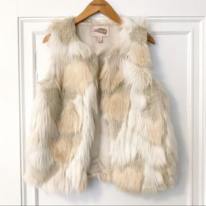 Cream Faux Fur Vest